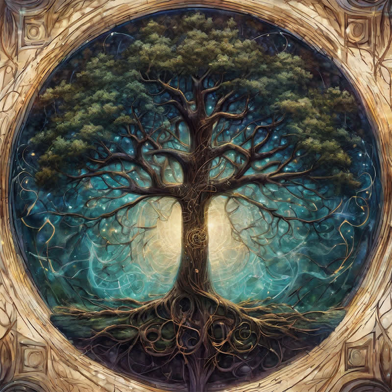 Rubbyoo Ornate Celestial Tree of Life  - Wooden Jigsaw Puzzle - A3 - Wooden Gift Packaging - image 0