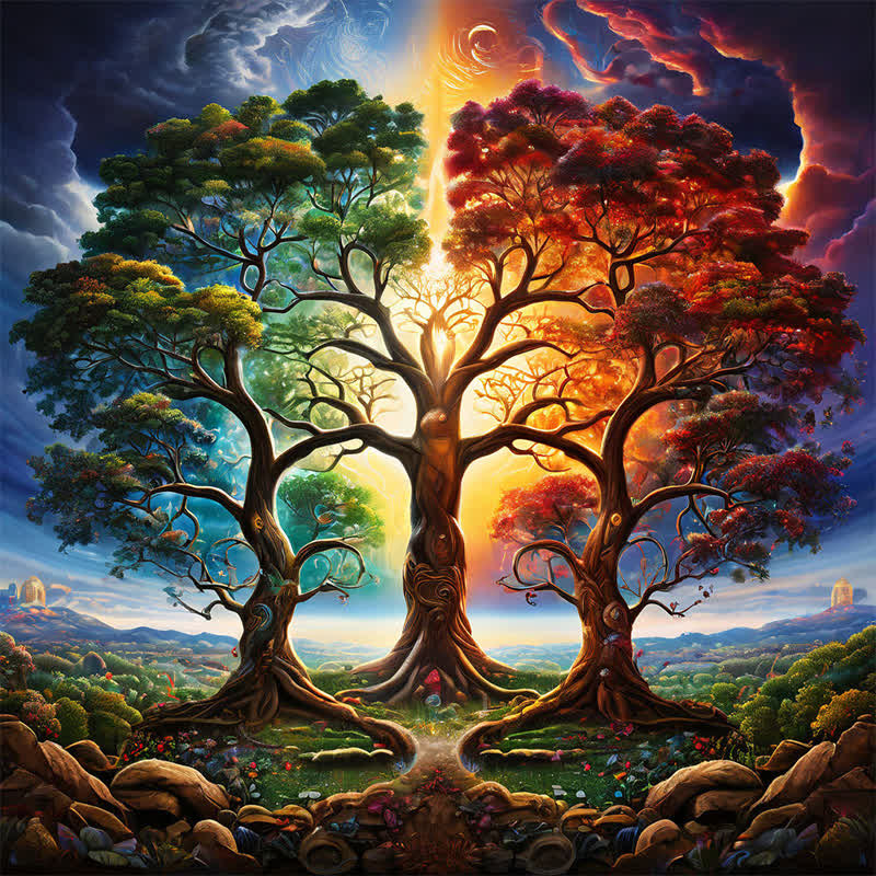 Rubbyoo Ornate Celestial Tree of Life  -2 Wooden Jigsaw Puzzle - A3 - Wooden Gift Packaging - image 0