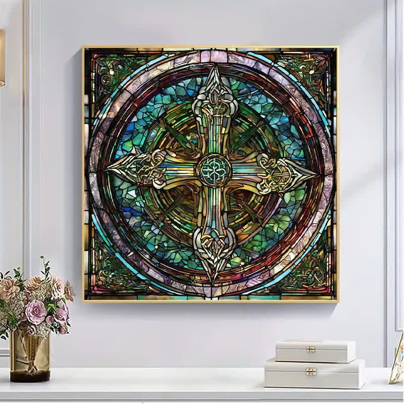Rubbyoo Celtic Cross with Ancient Runes - Wooden Jigsaw Puzzle - image 5
