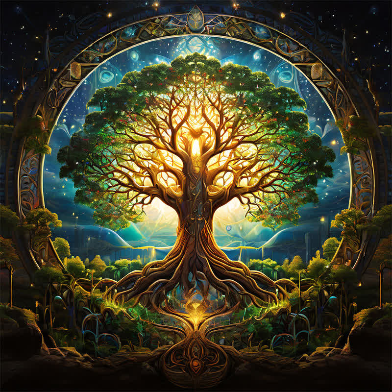 Rubbyoo Mythical Tree Of The World Yggdrasil - 2 Wooden Jigsaw Puzzle - A3 - Wooden Gift Packaging - image 0