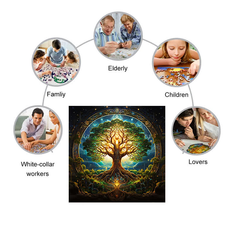 Rubbyoo Mythical Tree Of The World Yggdrasil - 2 Wooden Jigsaw Puzzle - image 4