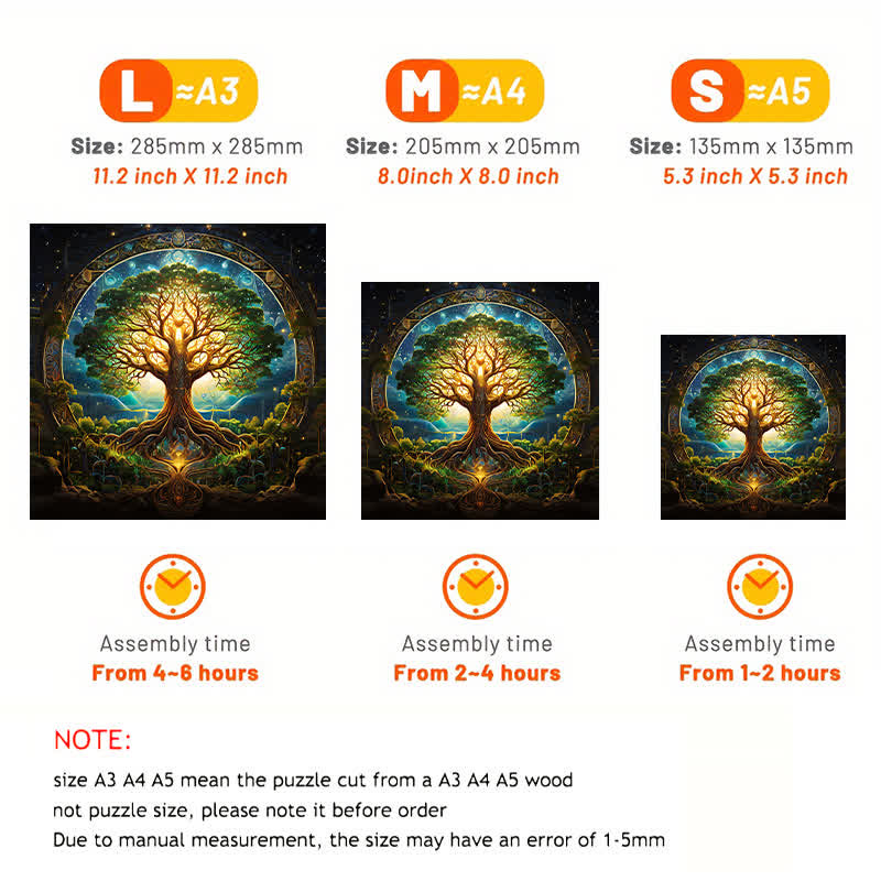 Rubbyoo Mythical Tree Of The World Yggdrasil - 2 Wooden Jigsaw Puzzle - image 2