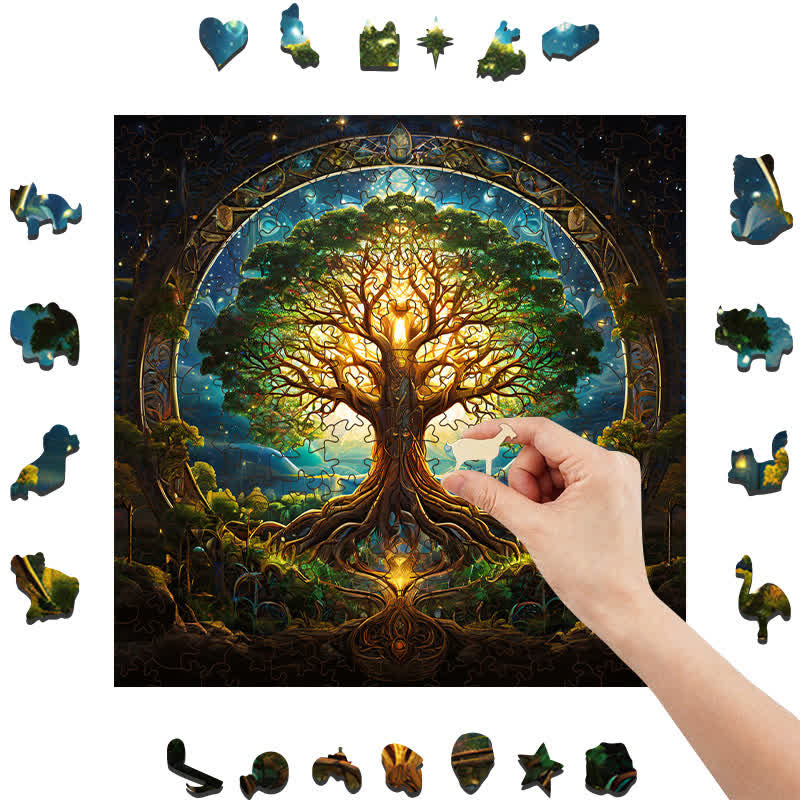 Rubbyoo Mythical Tree Of The World Yggdrasil - 2 Wooden Jigsaw Puzzle - image 7