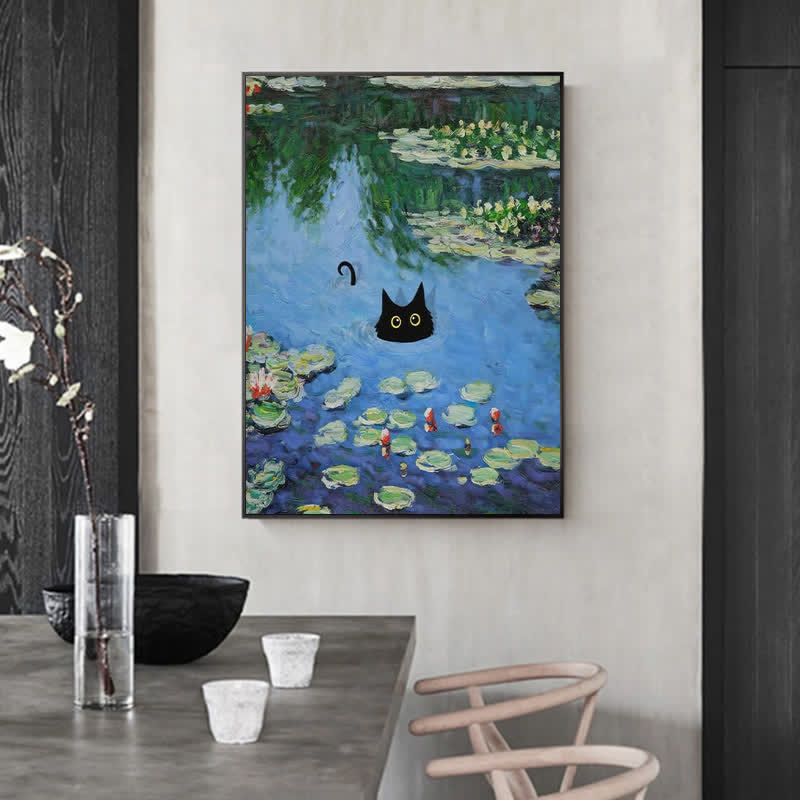 Rubbyoo Water Lilies And Black Cat - Wooden Jigsaw Puzzle - image 8