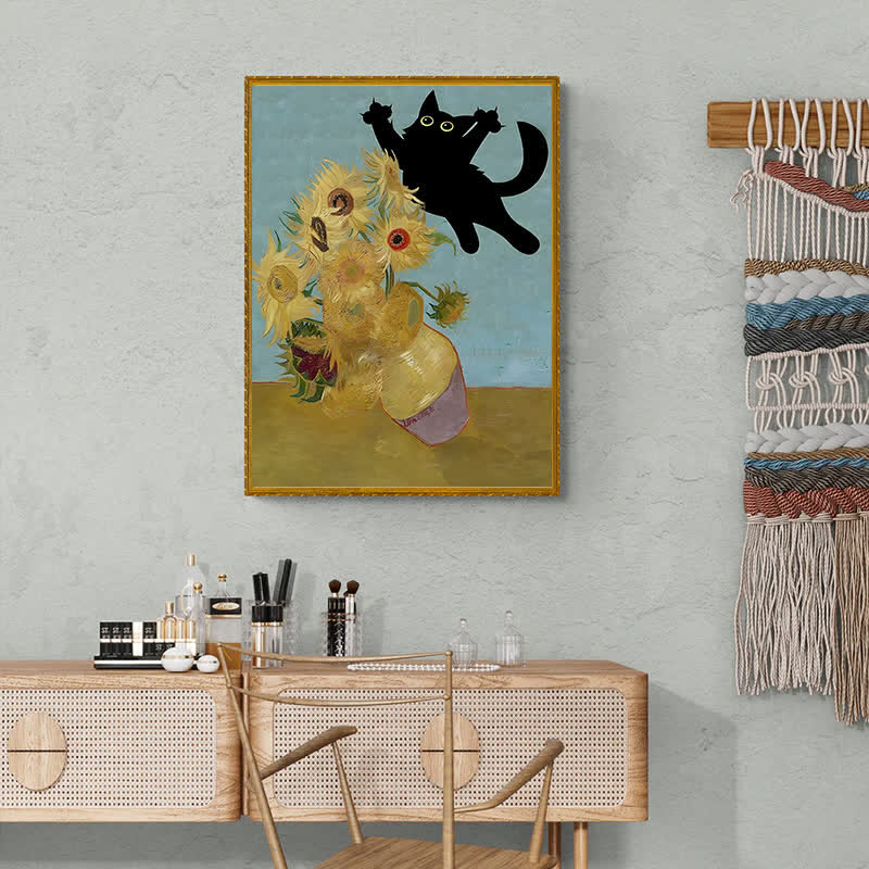 Rubbyoo Sunflowers Cat - Wooden Jigsaw Puzzle - image 7