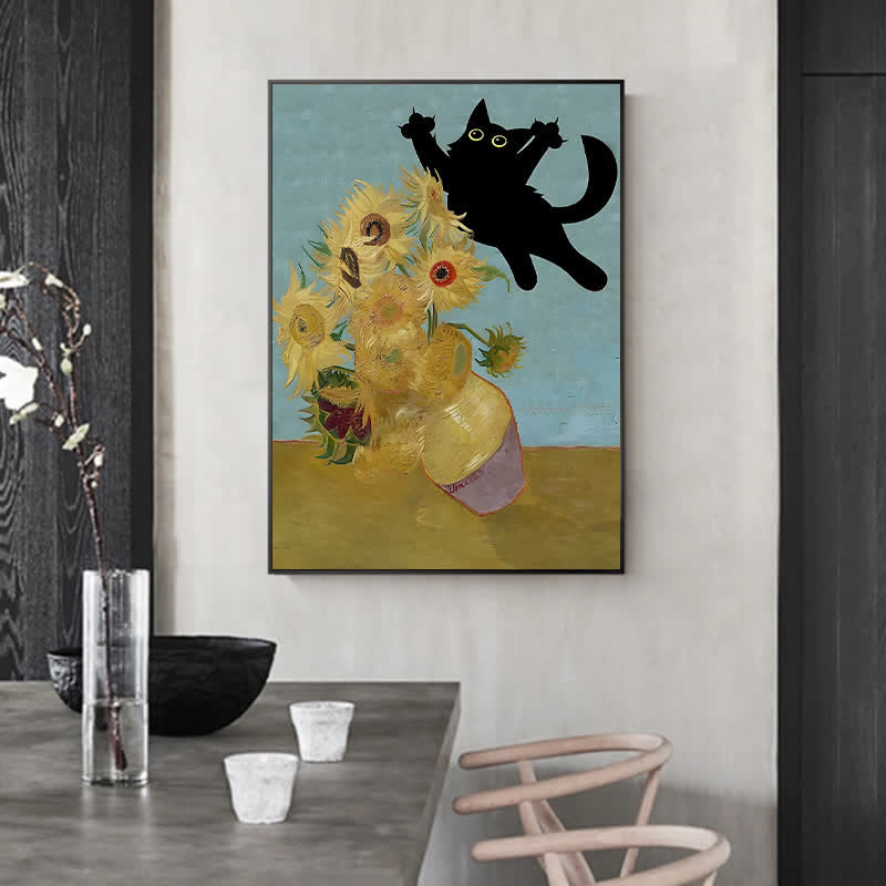 Rubbyoo Sunflowers Cat - Wooden Jigsaw Puzzle - image 3