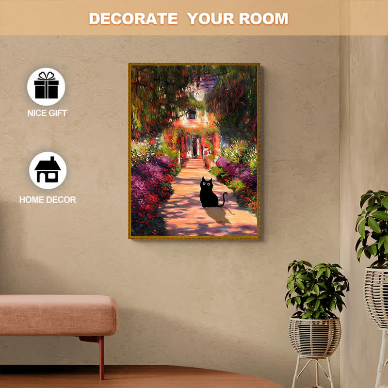 Rubbyoo Monet Garden Cat - Wooden Jigsaw Puzzle - image 7