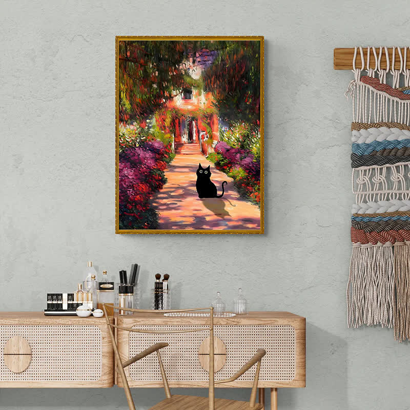 Rubbyoo Monet Garden Cat - Wooden Jigsaw Puzzle - image 6