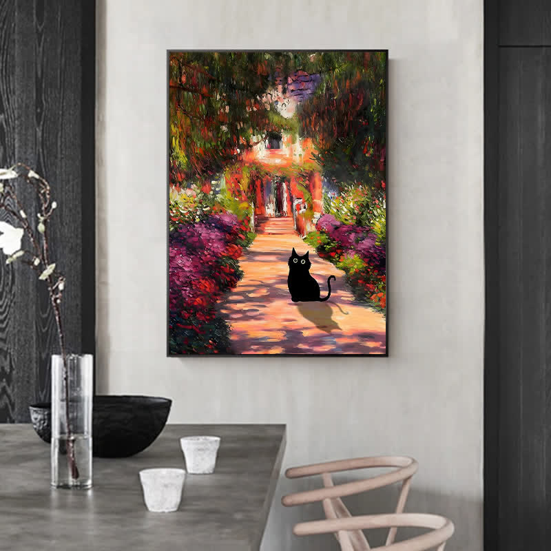 Rubbyoo Monet Garden Cat - Wooden Jigsaw Puzzle - image 8