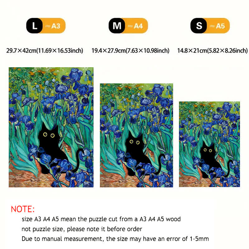 Rubbyoo Irises Cat - Wooden Jigsaw Puzzle - image 2