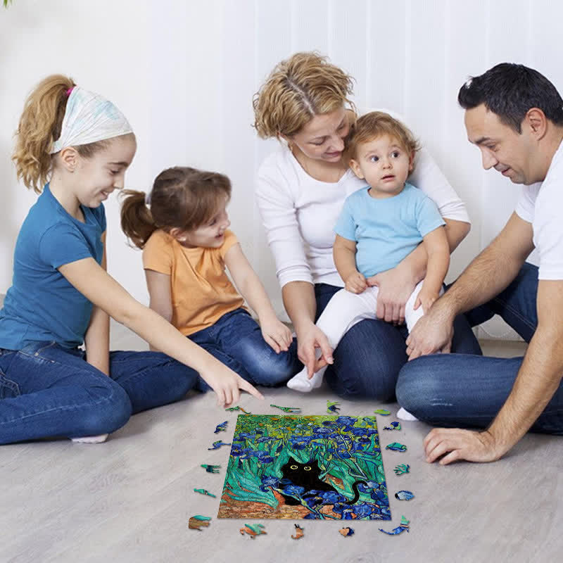 Rubbyoo Irises Cat - Wooden Jigsaw Puzzle - image 4