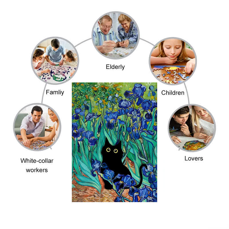 Rubbyoo Irises Cat - Wooden Jigsaw Puzzle - image 3