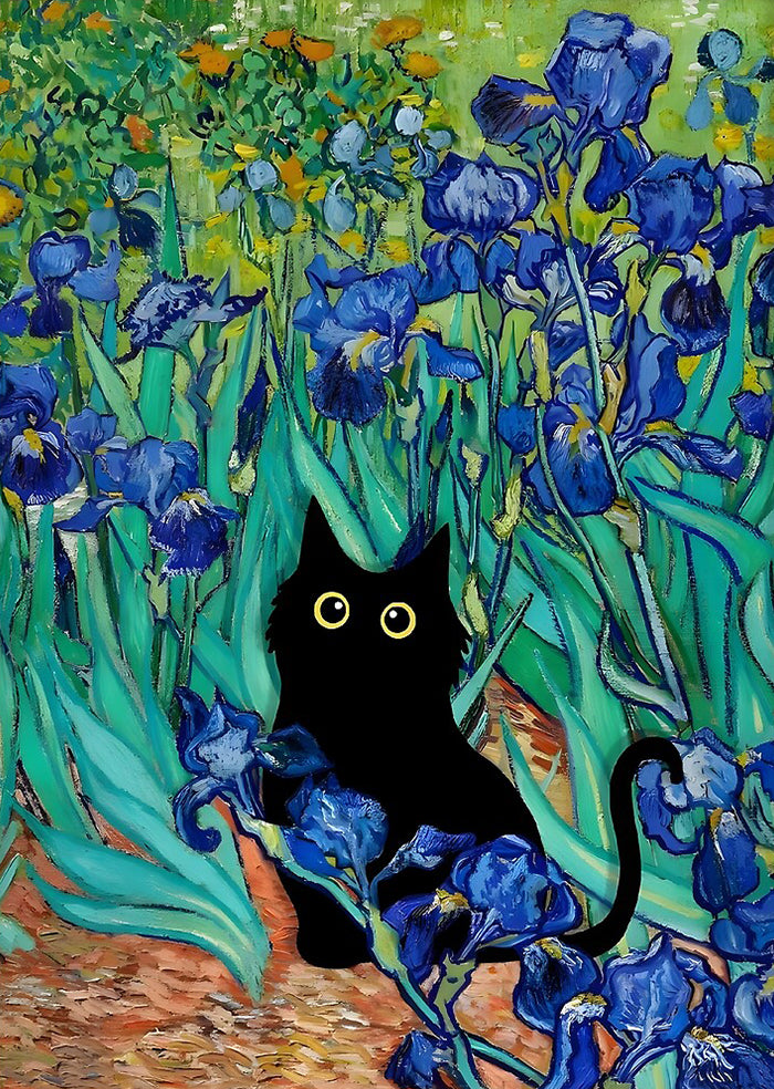 Rubbyoo Irises Cat - Wooden Jigsaw Puzzle - A3 - Wooden Gift Packaging - image 0