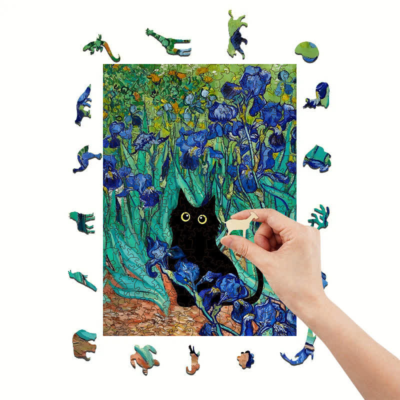 Rubbyoo Irises Cat - Wooden Jigsaw Puzzle - image 5