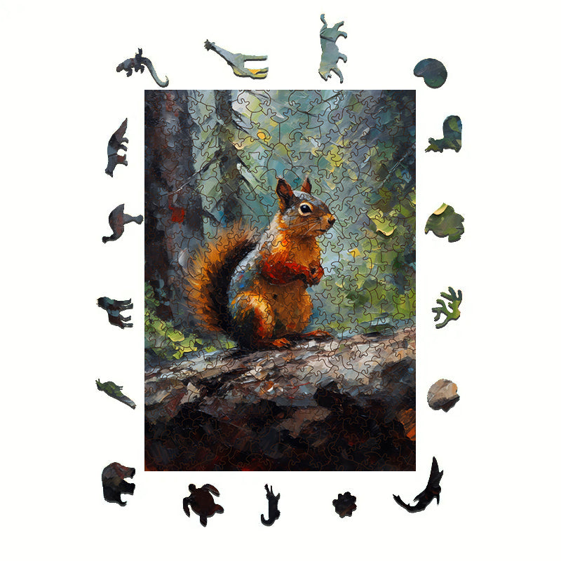 Rubbyoo Squirrel - Wooden Jigsaw Puzzle  - image 1