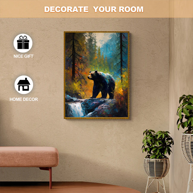 Rubbyoo Bear on the Rock by Yosemite Creek - Wooden Jigsaw Puzzle  - image 6