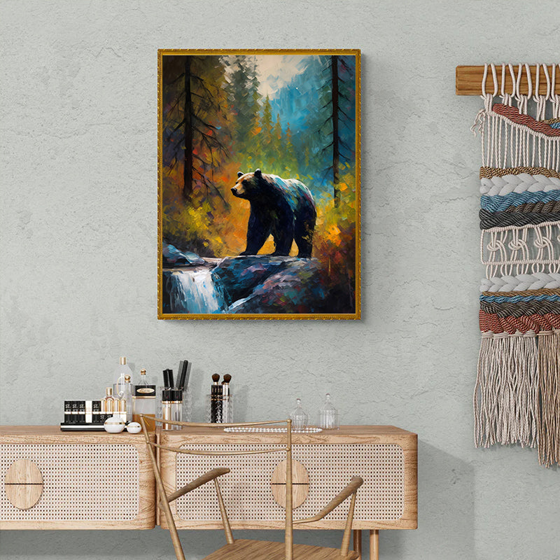 Rubbyoo Bear on the Rock by Yosemite Creek - Wooden Jigsaw Puzzle  - image 8