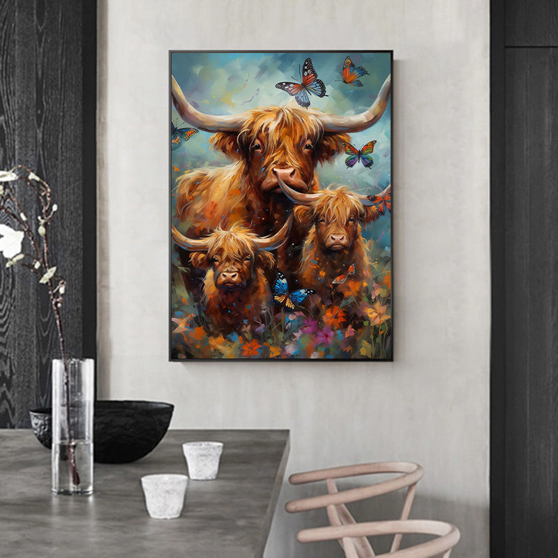 Rubbyoo Highland cow with butterflies - Wooden Jigsaw Puzzle  - image 8
