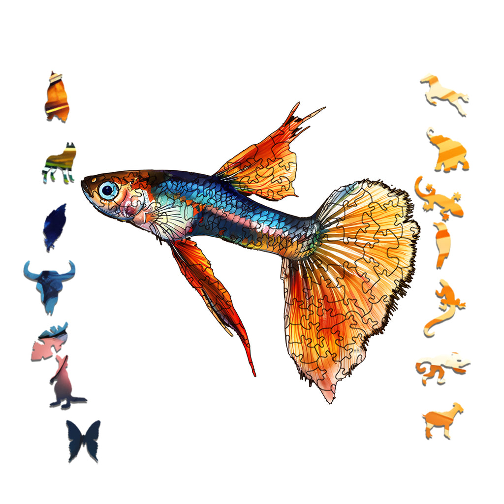 Rubbyoo Colorful tropical fish - Wooden Jigsaw Puzzle  - image 1