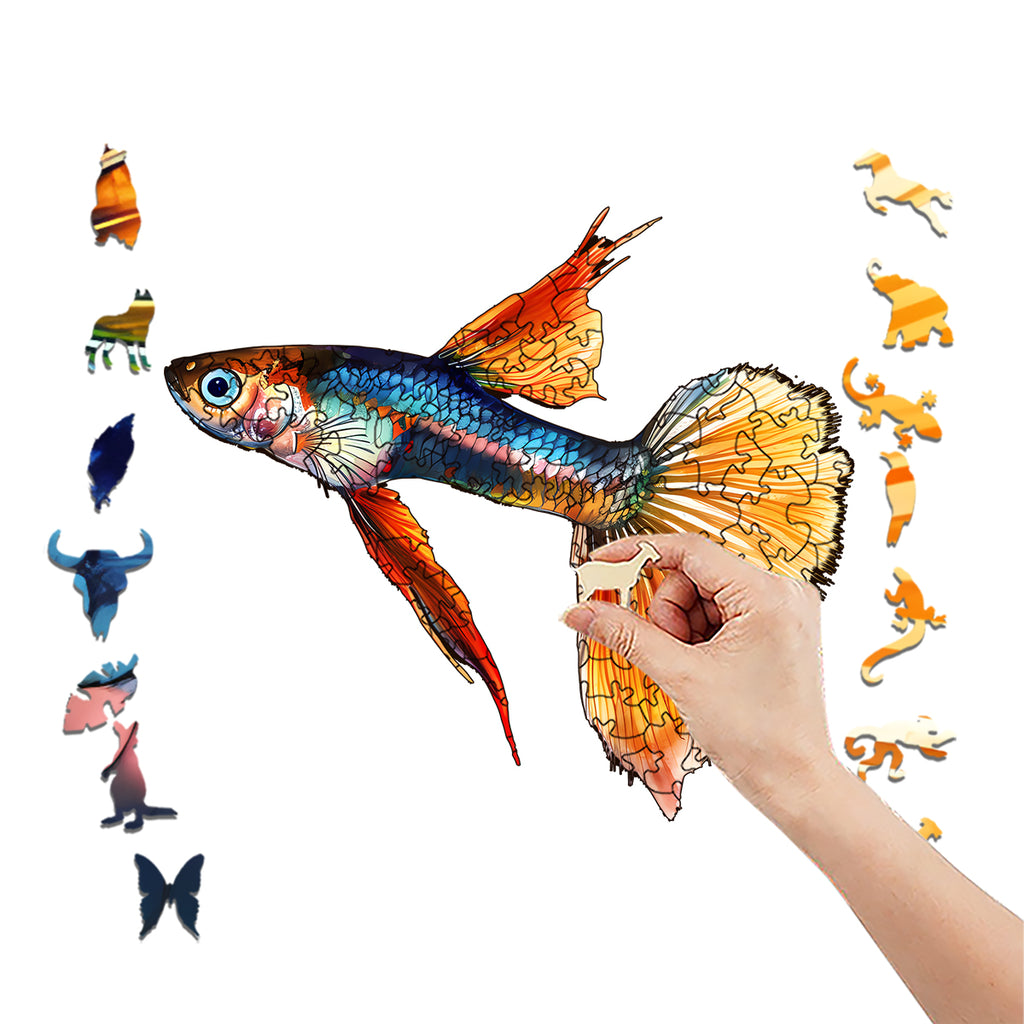 Rubbyoo Colorful tropical fish - Wooden Jigsaw Puzzle  - image 7