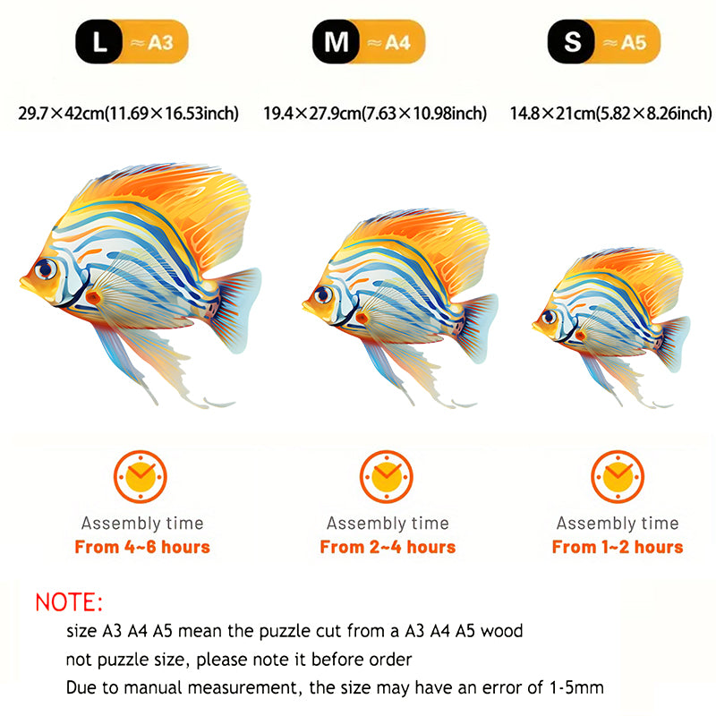 Rubbyoo Tropical Zebrasoma Fish Isolated - Wooden Jigsaw Puzzle  - image 2