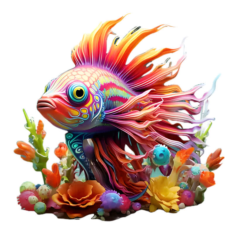 Colorful Fishe - Wooden Jigsaw Puzzle - A3 - Wooden Gift Packaging - image 0