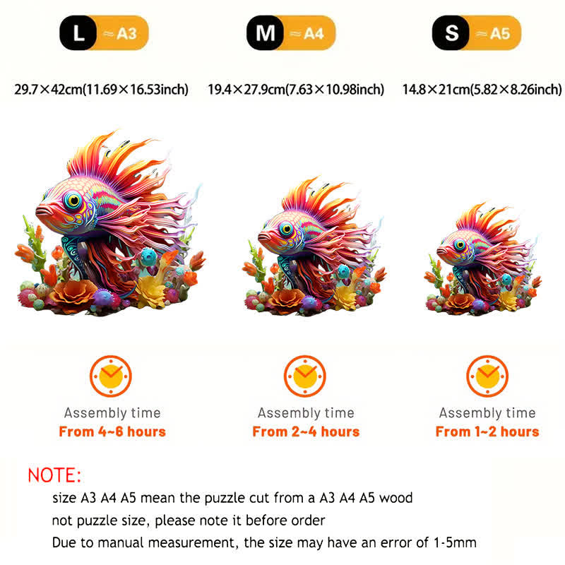 Colorful Fishe - Wooden Jigsaw Puzzle - image 3