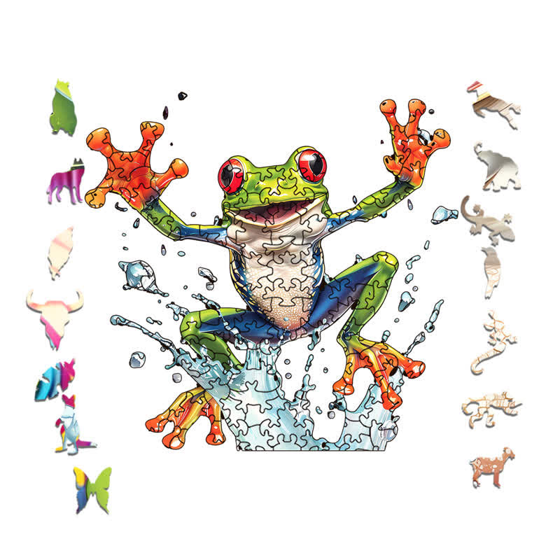 Frog Jumping Day - Wooden Jigsaw Puzzle - image 2