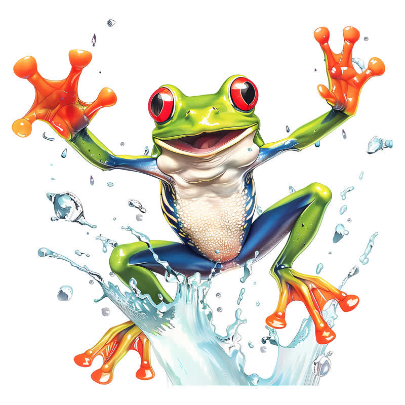 Frog Jumping Day - Wooden Jigsaw Puzzle - A3 - Wooden Gift Packaging - image 0