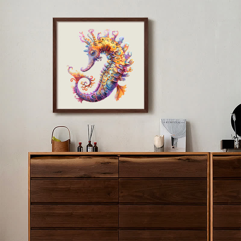 Colorful seahorse - Wooden Jigsaw Puzzle - image 4