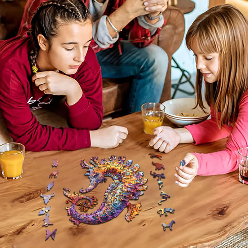 Colorful seahorse - Wooden Jigsaw Puzzle - image 5