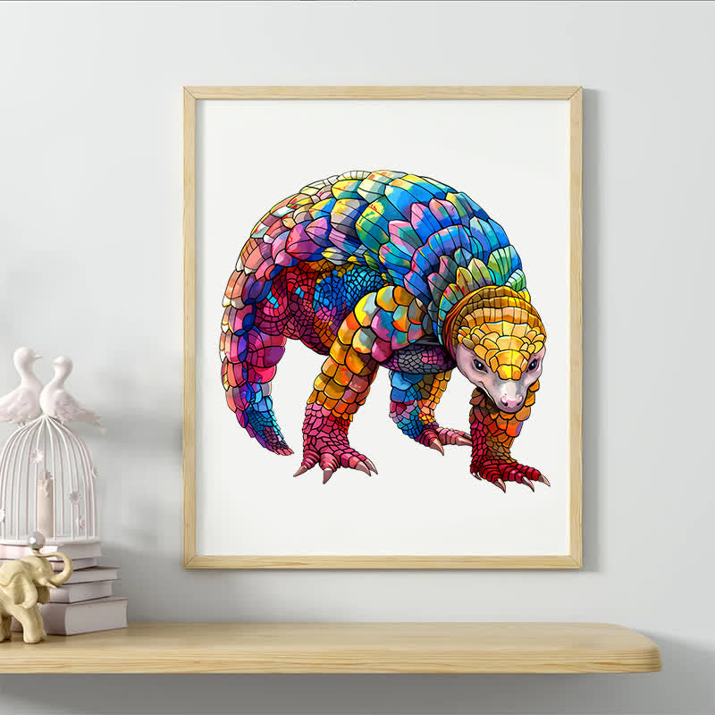 Colorful  Pangolin - Wooden Jigsaw Puzzle - image 3