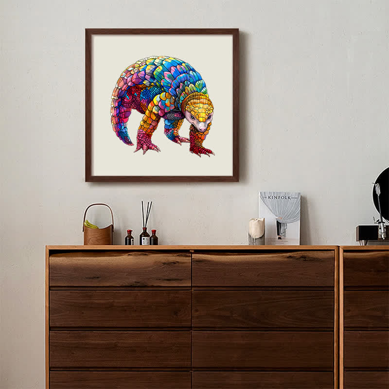 Colorful  Pangolin - Wooden Jigsaw Puzzle - image 5