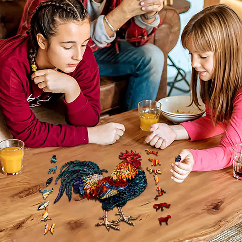 Rooster Hen - Wooden Jigsaw Puzzle - image 6
