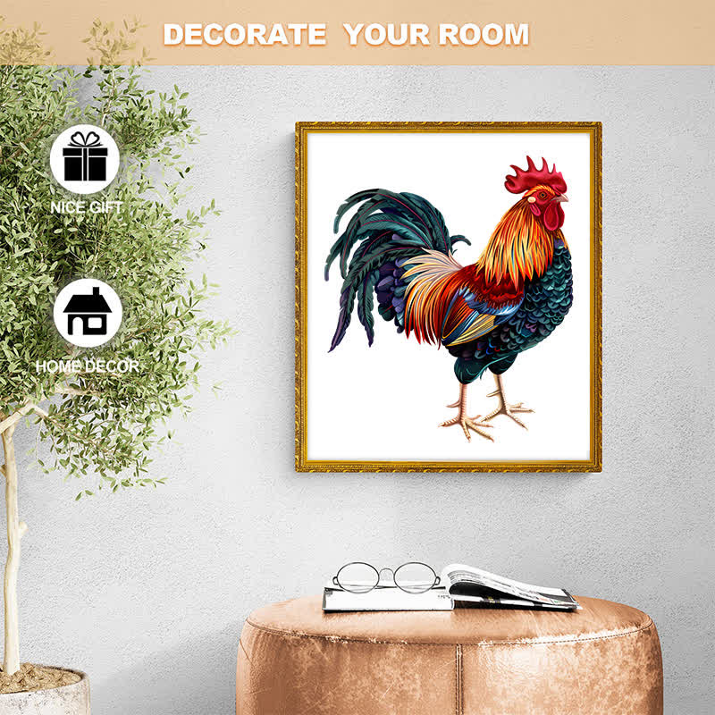 Rooster Hen - Wooden Jigsaw Puzzle - image 8
