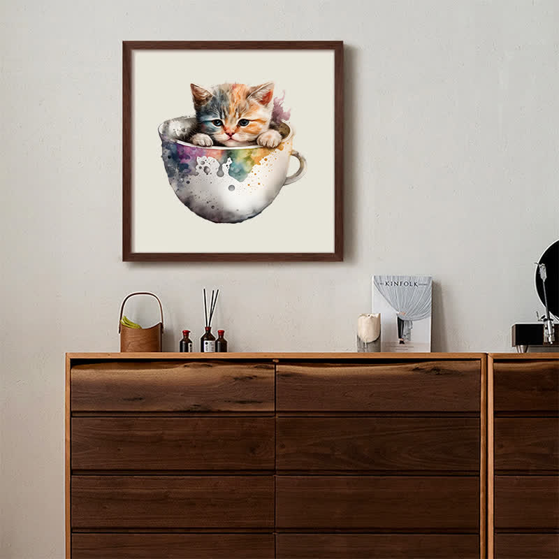  Cute teacup cat -2 Wooden Jigsaw Puzzle - image 6