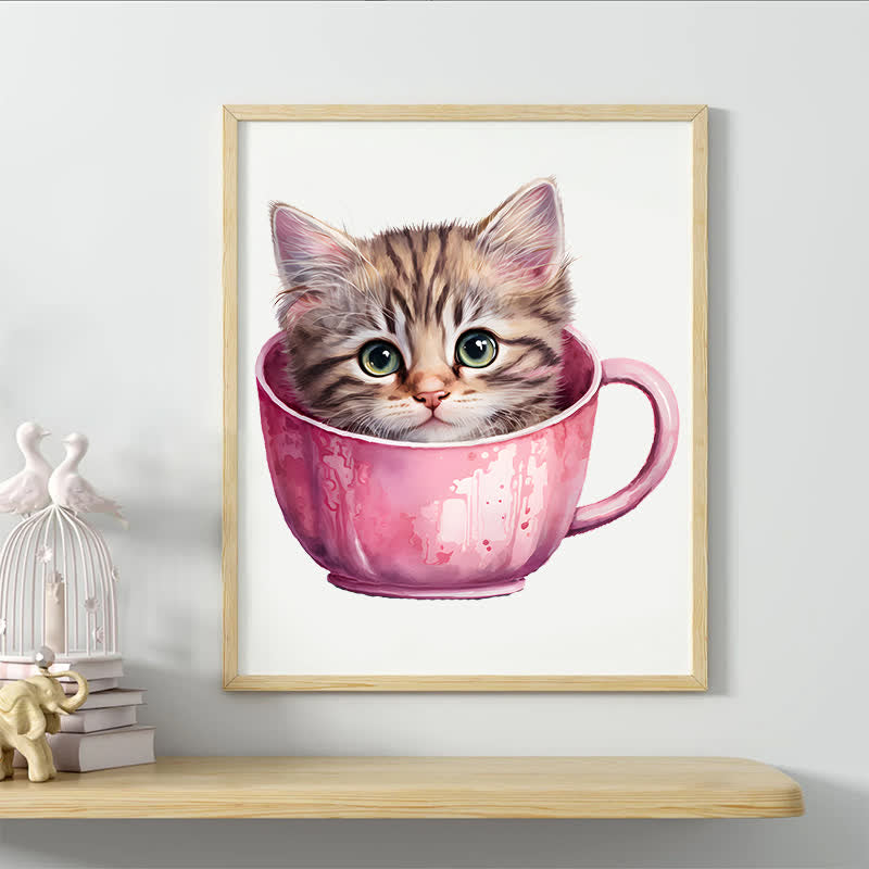  Cute teacup cat -3 Wooden Jigsaw Puzzle - image 7