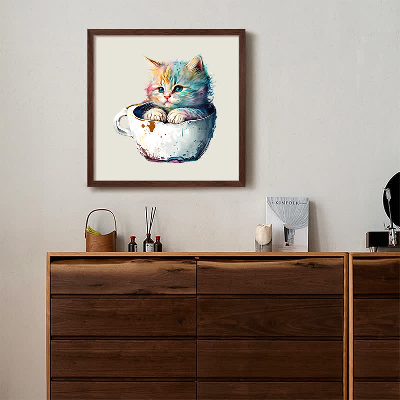  Cute teacup cat -1 Wooden Jigsaw Puzzle - image 3