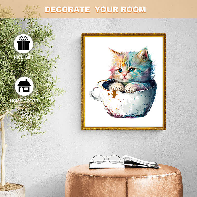  Cute teacup cat -1 Wooden Jigsaw Puzzle - image 6