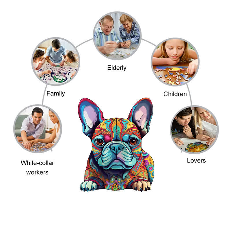 French Bulldog Hungarian Dog - Wooden Jigsaw Puzzle - image 5