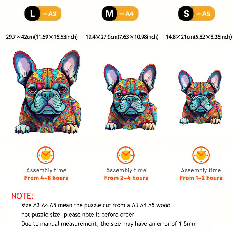 French Bulldog Hungarian Dog - Wooden Jigsaw Puzzle - image 3