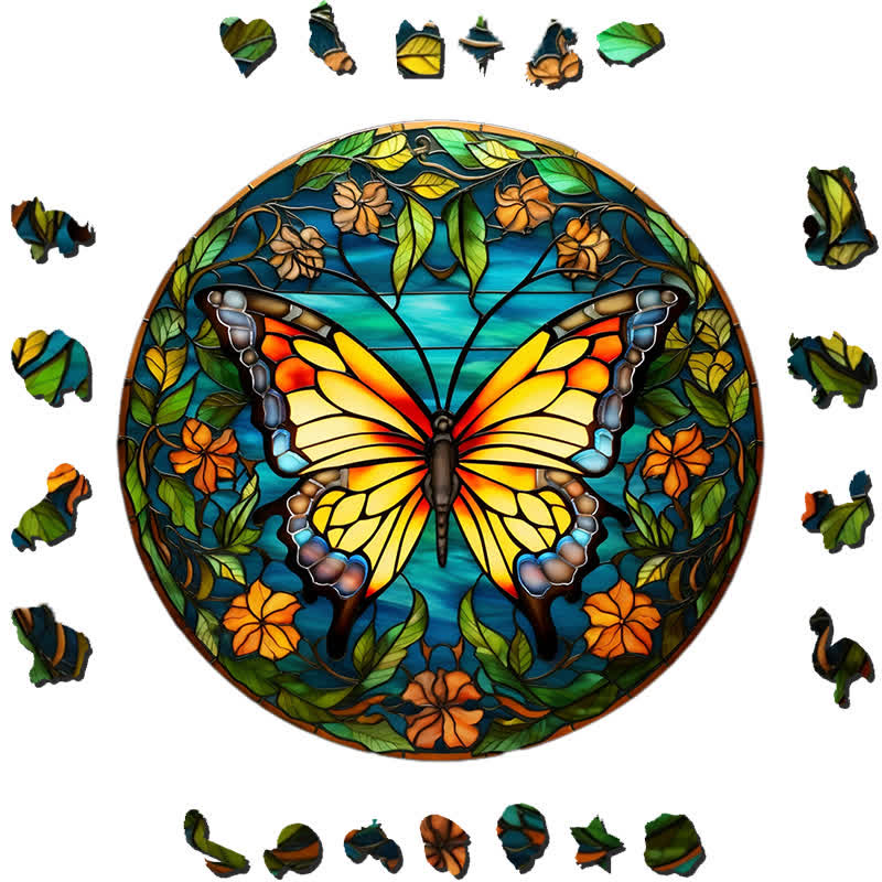 Garden Butterfly -1 Wooden Jigsaw Puzzle - image 1