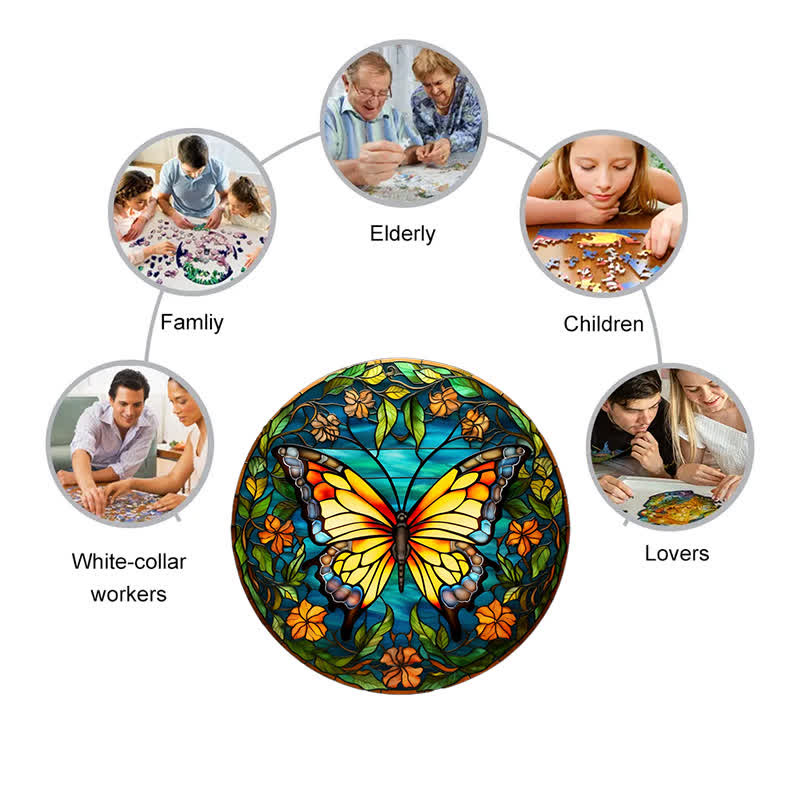 Garden Butterfly -1 Wooden Jigsaw Puzzle - image 3