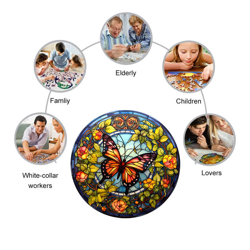 Garden Butterfly -4 Wooden Jigsaw Puzzle - image 4