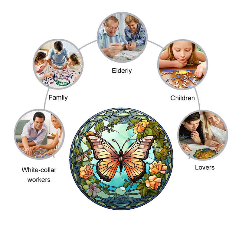 Garden Butterfly -2 Wooden Jigsaw Puzzle - image 3