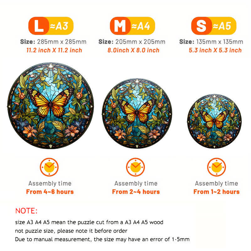 Garden Butterfly -3 Wooden Jigsaw Puzzle - image 2