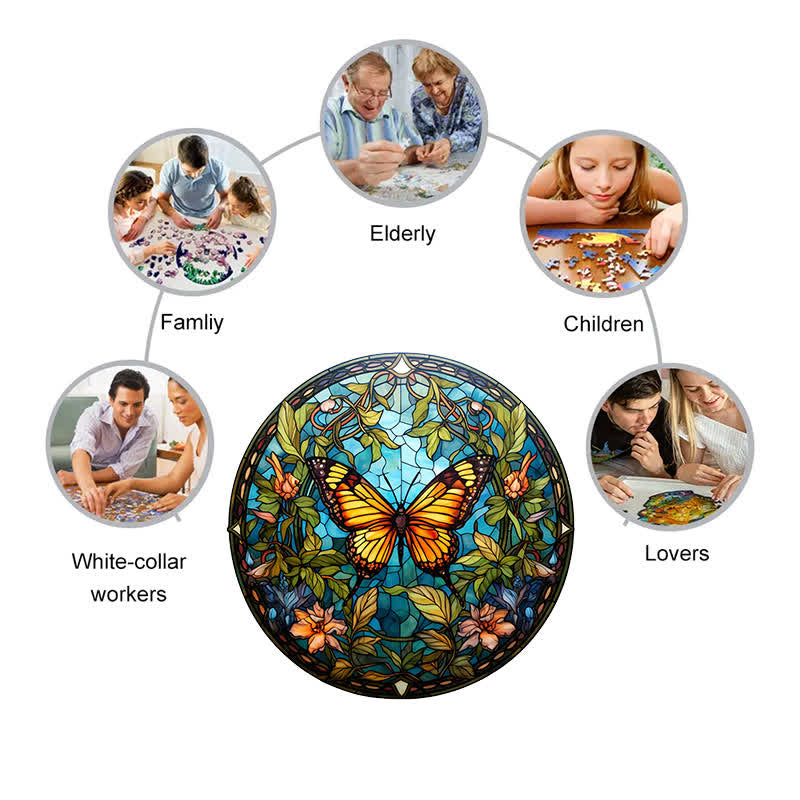 Garden Butterfly -3 Wooden Jigsaw Puzzle - image 3