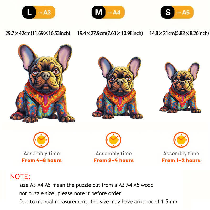 French Bulldog Hungarian Dog -2 Wooden Jigsaw Puzzle - image 4