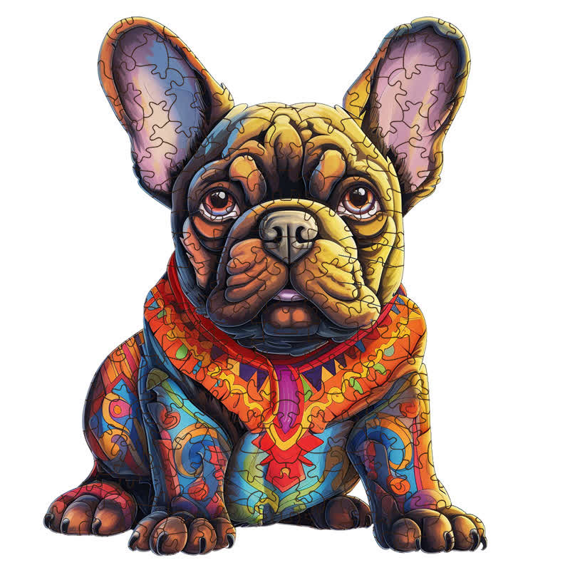 French Bulldog Hungarian Dog -2 Wooden Jigsaw Puzzle - A3 - Wooden Gift Packaging - image 0