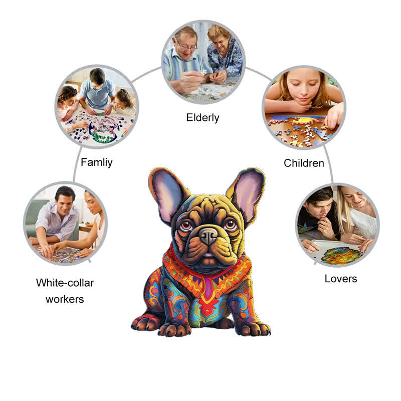 French Bulldog Hungarian Dog -2 Wooden Jigsaw Puzzle - image 2